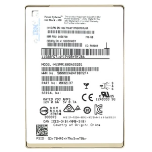 Festplatte IBM SSD HUSMM1680ASS201 800GB Sas III 2.5'' Zoll 00E8709 - Bild 1 von 5