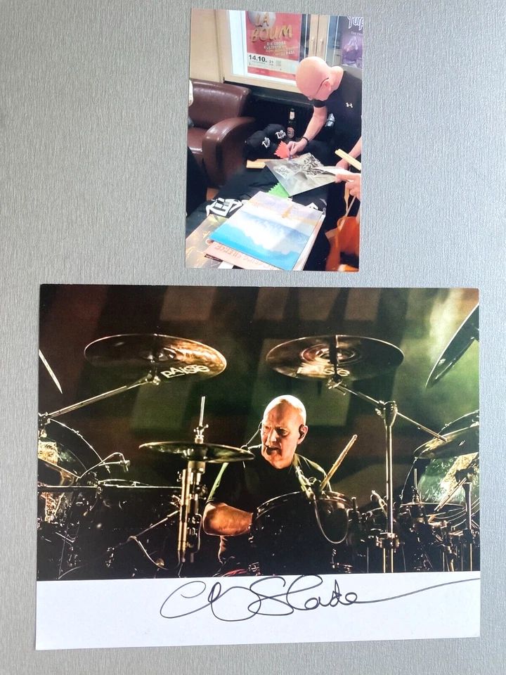 CHRIS SLADE "AC/DC" original In-person signed Autogrammkarte 20x25 + Foto - Bild 1 von 1