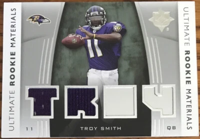 2007 Ultimate Collection Rookie Materials Silver Troy Smith URM-TS - Image 1 of 2