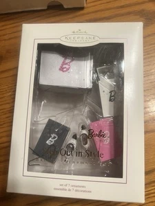 2005 Mattel Hallmark Barbie Collectibles Step Out In Style 7 Ornament Set - Picture 1 of 5