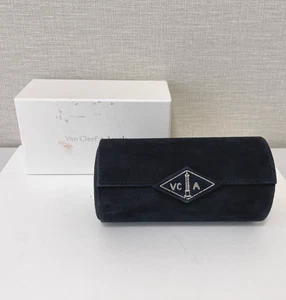 Van Cleef & Arpels Uhrenarmband Reiseetui schwarz Wildleder Etui mit Umkarton - Bild 1 von 22