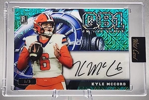 Kyle McCord 1/3 2024 Wild Card QB1 Rookie RC Auto Teal Mojo Eagles Syracuse SSP - Picture 1 of 2