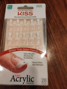 Kiss Salon Acrylic French Nail - 28 Count KSA06 62281 Ulta flexible - Picture 1 of 2