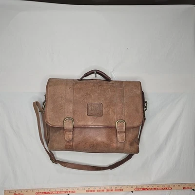 Ручной работы коричневый кожаный Tech Messenger сумка портфель состаренный хит - Изображение 1 из 4