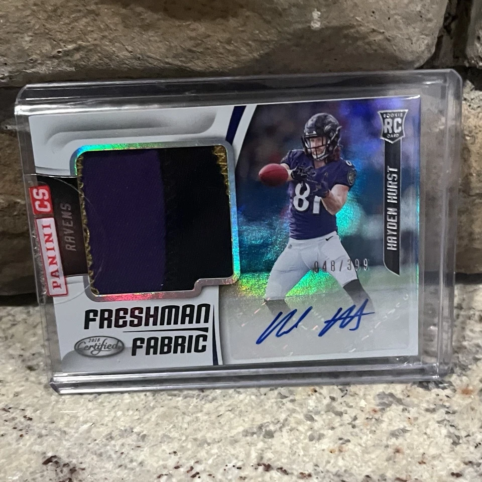 2018 Panini Certified - Freshman Fabric Signatures Hayden Hurst #220 Mirror /399 - Image 1 of 2