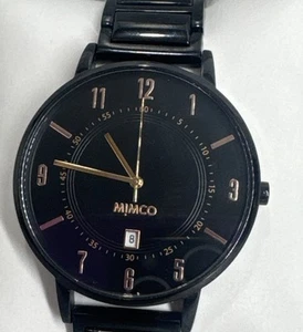 MIMCO Aeon Timepiece Black Rose Gold Watch Stainless Steel Band - Picture 1 of 7