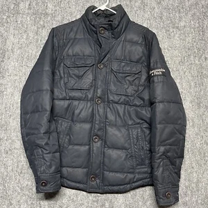Abercrombie Giacca Uomo Grande Blu Navy Trapuntato Piumino - Foto 1 di 16