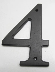 NEW Rejuvenation 6" JERICO HOUSE NUMBER "4" Four, Oil-Rubbed Bronze (Black) - Picture 1 of 2