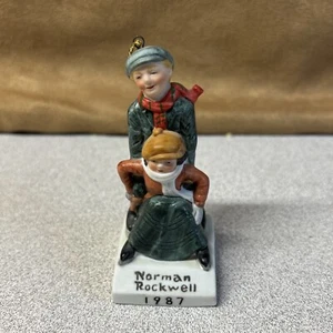 Norman Rockwell Saturday Evening Post Cover Collection Skating Lesson Ornament - Picture 1 of 7