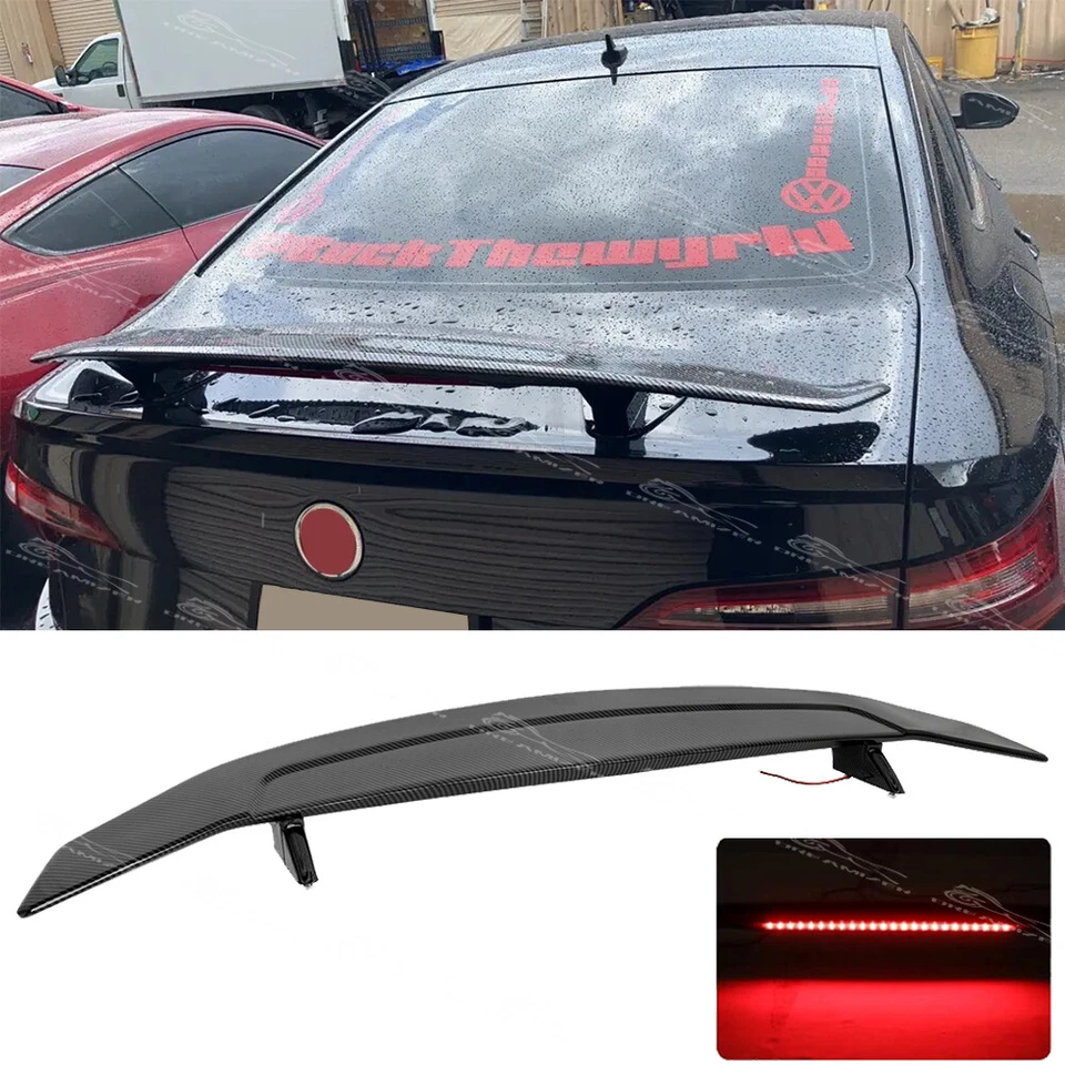 Alerón trasero de carbono para Volkswagen Jetta GLI sedán 52" GT con luz LED Foto 1 de 4