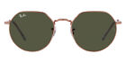 Ray-Ban Jack RB3565 Sunglasses Rose Gold Green 51mm New 100% Authentic