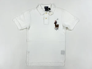 *MINOR DEFECT* Polo Ralph Lauren Boy's Big Pony Short Sleeve Polo Shirt - White - Picture 1 of 7