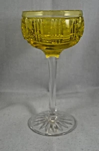 WALSH KRISTALL FARBIGES 5,5 ZOLL WEIN-/COCKTAILGLAS - GELB - Bild 1 von 3