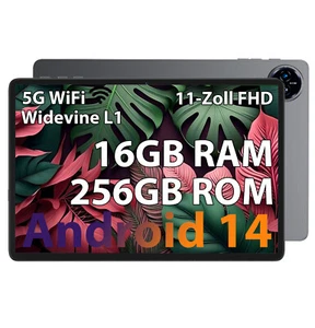 Android 14 Tablet 11 Zoll 16GB+256GB Octa-core 8+13MP 8000mAh Widevine L1 GMS - Bild 1 von 11