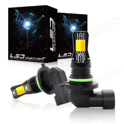 2PCS Switchback LED 9006 HB4 Fog Bulbs DRL Lights Dual Color Amber White 12W - Image 1 of 4