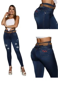 Jeans Bon Bon up Levanta cola colombianos butt lifter high waist fashion 8002 - Picture 1 of 6