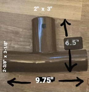 " T " Connector PART  16' - 24' COLEMAN BESTWAY POOL Steel Framed Round Brown  - Picture 1 of 3