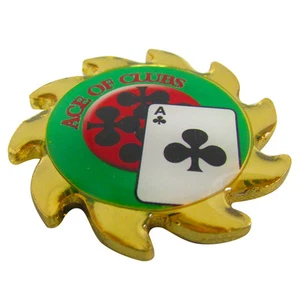 Cubierta protectora de cartas de póquer de mesa de casino con ases giratorios de palos - Imagen 1 de 1