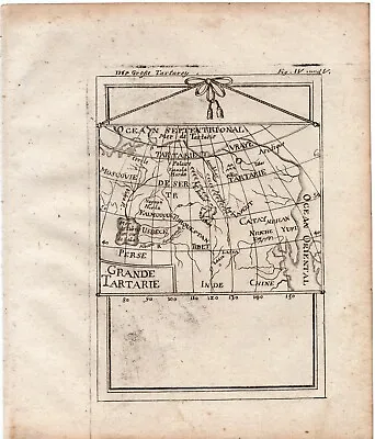 1719 Mallet Antique Map  Grande Tartarie  Asia, Russia, China, Korea, Tibet • 55$