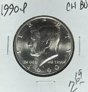 1990-P KENNEDY HALF DOLLAR - CH/BU ~SCHÖNE MÜNZE~ - Bild 1 von 2