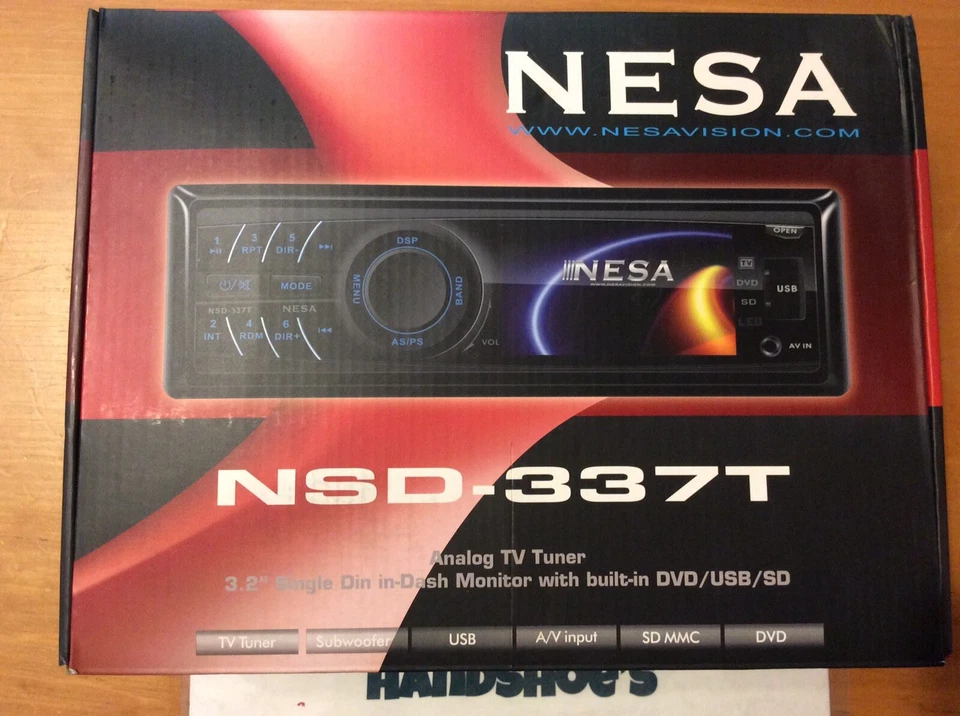NESA NSD-337T 3.2" SINGLE DIN IN-DASH MONITOR WITH BUILT-IN DVD/USB/SD *B3 - Image 1 of 4