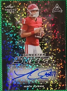 Nick Evers /3 2023 Leaf Trinity Tungsten STEEL AUTO Oklahoma UConn Huskies - Bild 1 von 2