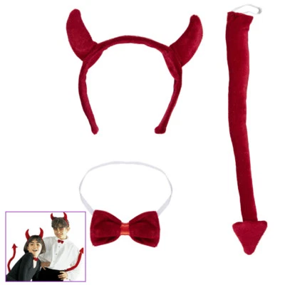 WIDMANN TEUFEL DRESS UP SET KINDER Teufel Kostüm Hörner Schwanz Halloween Karneval 2582
