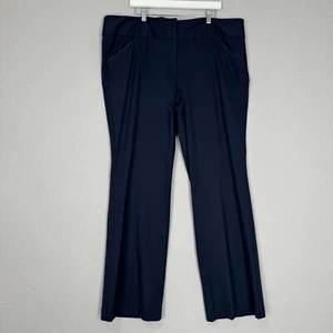 Alfani Womens Pants 22W Blue Trouser Leg Core Ponte Tummy Control Commute Comfy - Picture 1 of 17