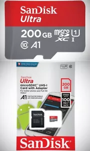 SANDISK 200GB 400GB Micro SD SDXC UHS-I Class 10 A1 4K 100MB/s Memory Card - Picture 1 of 10