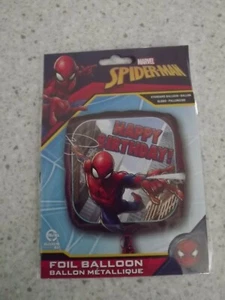 SPIDER MAN FELIZ CUMPLEAÑOS GLOBO CUADRADO LÁMINA 17 en 43 cm FIESTA XL MARVEL - Imagen 1 de 1