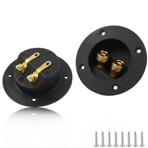 2-Way Speaker Box Terminal Cup 3 Inch Round Stereo Screw Cup Connectors Home ... - Picture 1 of 5