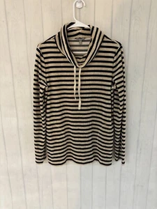 Talbots Velour Striped Cowl Neck Tunic womens size small stripped business casua - Picture 1 of 9