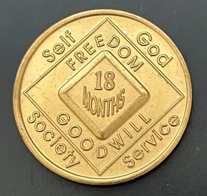 Narcotics Anonymous NA 18 Months Recovery Token Coin Chip Years - Picture 1 of 2