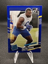 2023 Panini Donruss Rated Rookie Byron Young Blue Press Proof Rams #355