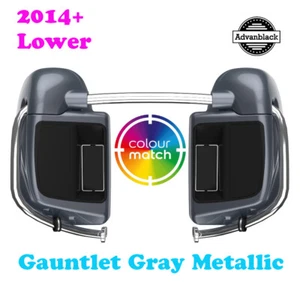 Gauntlet Gray Metallic Lower Vented Fairings for Harley 14+ Road Electra Street - Picture 1 of 10