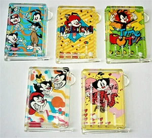 5 WB Animaniacs Toy Cracker Jack Prize Plastik Flipper Bagatelle 1996 NOS Neu - Bild 1 von 3
