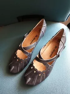 DR .JÜRGENS ANTISTRESS schwarz runde Schuh Form LEDER GR 40/8 Absatz Top. - Bild 1 von 5