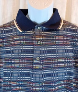Naturalife Multicolor Herren Polo Gr. L Kurzarm Vintage 90er - Bild 1 von 15
