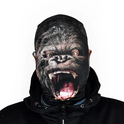 GORILLA 3D EFFECT FABRIC FACE MASK HALLOWEEN SCARY FS073 - Image 1 of 4
