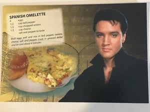 Receta de tortilla española joven Elvis Presley postal de Elvis - Imagen 1 de 2
