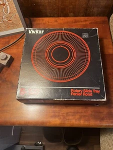 Vintage Vivitar S-100 Rotary Slide Tray in Original Box - Holds 100 2X2 Slides - Picture 1 of 4