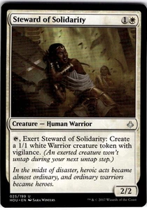 MTG Steward of Solidarity Hour of Devastation Uncommon #25 - Picture 1 of 2
