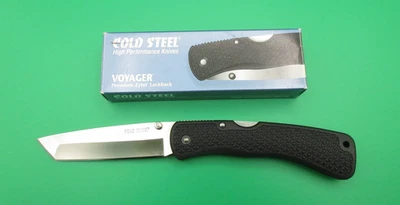 Cuchillo de bolsillo plegable vintage Cold Steel Voyager Tanto 29LT borde liso caja Japón Foto 1 de 4