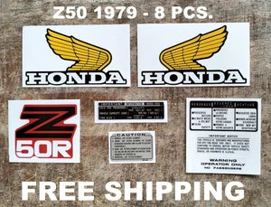 HONDA Z50R DECAL SET 1979 REPRO STICKER GRAPHIS SET MINI TRAIL JAPAN FREE SHIP. - Picture 1 of 9
