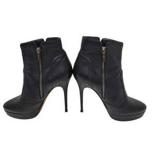Jimmy Choo Side Zipper Leather Ankle High Heels Stiletto Boots 39(EU) 8.5(US) - Picture 1 of 12