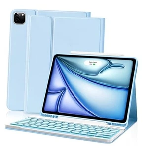  for iPad Air 13 Inch Case Keyboard (M3/M2, 2025/2024), Keyboard Light blue - Picture 1 of 8