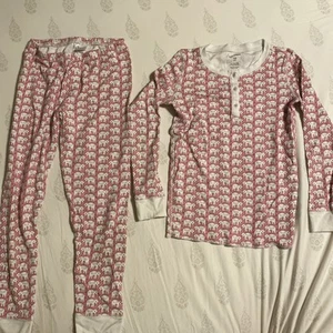 roberta roller rabbit Kids Pajama Set HATHI pink Sz 10 (fits More Like 6-8) - Picture 1 of 7
