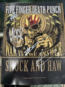 FIVE FINGER DEATH PUNCH 2009 TOUR GUIDE AUTOGRAPHED BY ENTIRE BAND - Picture 1 of 2
