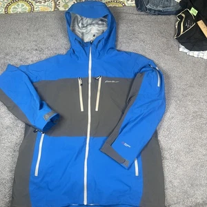 Eddie Bauer Jacket Mens Large Blue Gray First Ascent Polartec NeoShell RECCO Ski - Picture 1 of 20