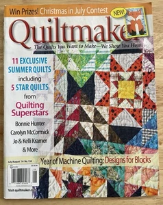 Quiltmaker Magazine July August 2014 Love Blooms Here Etc. Quilt Patterns - Picture 1 of 4